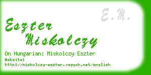 eszter miskolczy business card